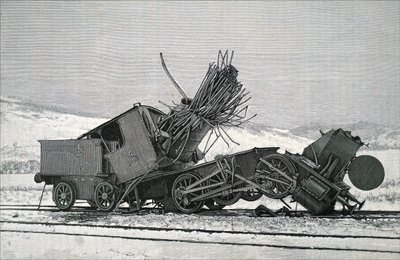 Die Folgen eines schweren Zugunglücks von Unbekannt