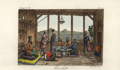 Das Bankett, das für Dodwell vom Bischof von Salona in Crisso, Griechenland, abgehalten wurde von Unbekannt