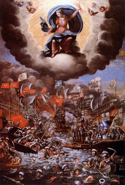 Die Schlacht von Lepanto (1571) von Unbekannter Künstler
