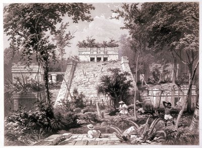 Das Castillo: Ruinen des Maya-Schlosses in Tulum, Yucatan, Mexiko von Unbekannter Künstler