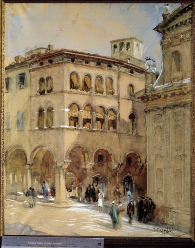 Ansicht von Modena. Aquarell von E. Cappelli. Museo Civico de Modena. von Unbekannter Künstler