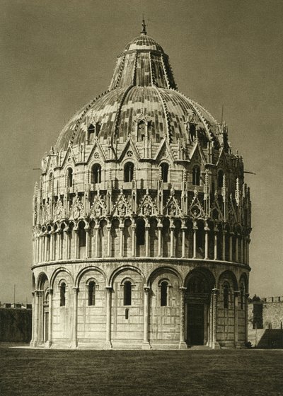 Ansicht des Baptisteriums von Pisa von Unbekannt