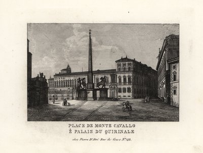 Ansicht des Quirinalspalastes und Platzes, Palazzo del Quirinale und Piazza del Quirinale, Rom von Unbekannt