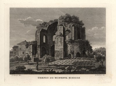 Ansicht des Tempels der Minerva Medica, Tempio di Minerva Medica, oder Nymphaeum, Rom von Unbekannt