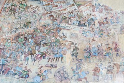 Wandmalereien am Qeysarieh-Portal, Naqsh-e Jahan Imam-Platz, Esfahan, Iran von Unbekannter Künstler