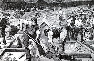 Arbeiten im Gange am Bahnhof Plymouth von Unbekannt