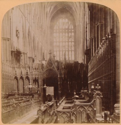Innenansicht der Westminster Abbey, London, England, 1896 von Underwood and Underwood