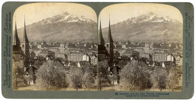 Luzern und der Pilatus, Schweiz, 1903 von Underwood and Underwood