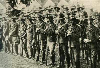 Soldaten aus Australien, Neuseeland, Kanada und Südafrika, 1914-1918, um 1920 von Underwood and Underwood
