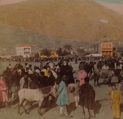 Die Larisa oder antike Zitadelle 950 ft. hoch W. vom Marktplatz, Argos, Griechenland, 1903 von Underwood and Underwood