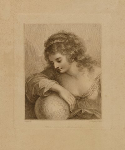 Mädchen mit Globus von Unidentified