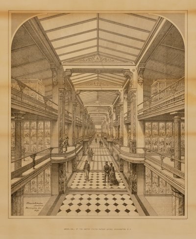 Modellhalle des US-Patentamts, Washington, D.C. von Unidentified