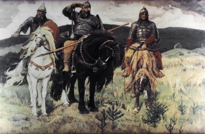 Bogatyri (Die Helden) von Viktor Mikhailovich Vasnetsov, 1898 von Unknown