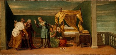 Judith empfängt die Ältesten von Bethulia, 16. Jahrhundert von Unknown