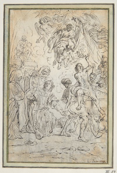 Martyrium des Heiligen Johannes des Täufers und des Heiligen Laurentius von Unknown