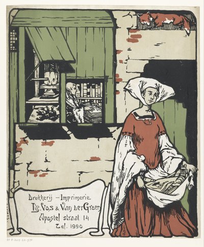 Werbung für Druckerei De Vos & Van der Groen in Antwerpen von Unknown