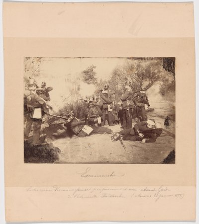 Scharmützel zwischen einer preußischen Aufklärungseinheit und Vortruppen der Armee Faidherbes (Amiens, 21. Januar 1871) von Unknown