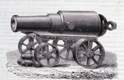 Ein Blakely-Gewehr - Die Blakely-Kanone auf der Londoner Expo (1862) von Unknown artist