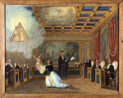 Ein Kind vor Gericht gebracht - Ex-Voto der Notre Dame de Laghet von Unknown artist