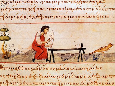 Ein Handwerker bearbeitet Elfenbein von Unknown artist