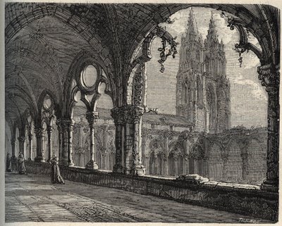 Abtei Saint-Jean-des-Vignes - Soissons - (Saint Jean des Vignes) - Gravur in „PATRIE“ - BESCHREIBUNG PICTURESQUE DE LA FRANCE EN 6 VOLUMES VON LUCIEN HUARD - Ende des 19. Jahrhunderts von Unknown artist