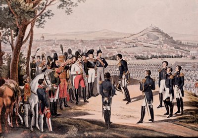 Verbündete Preußens unter Schwartzenberg besiegen die Franzosen unter Marmont/Mortier von Unknown artist