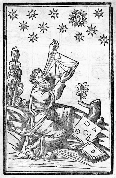 Ein Astrologe misst die Höhe während der Mondfinsternis von Unknown artist