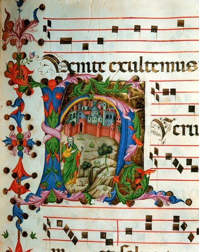 Antiphonar in Note 5, ein Buch mit den Gesängen für den Chor während der Messe von Unknown Artist