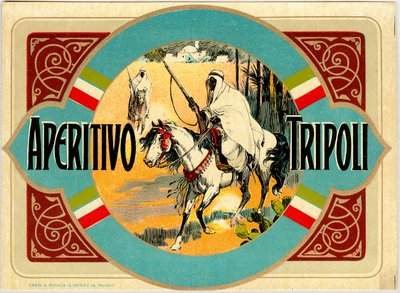 Aperitivo Tripoli Alkoholwerbung, Ende des 19. Jahrhunderts von Unknown artist