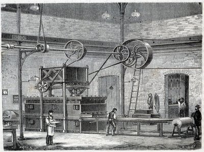 Apparat zur Vulkanisierung von Gummi durch Trockendampf - in „Die Wunder der Industrie“ von Louis Figuier von Unknown artist
