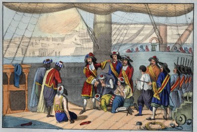 August 1682: Bombardierung von Algier durch Duquesne. (Abraham, Marquis Duquesne) von Unknown artist