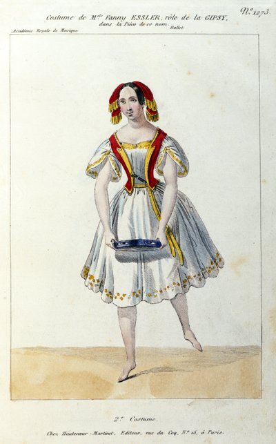 Österreichische Tänzerin Fanny Elssler (1810-1884) im Ballett „La gipsy“ 1839 Druck des 19. Jahrhunderts von Unknown artist