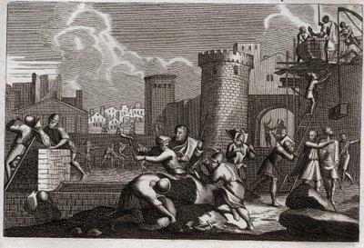 Bibel von Royaumont, Altes Testament: Jerusalem wiederaufgebaut. Illustration von 1811 von Unknown artist
