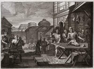 Bibel von Royaumont, Altes Testament: Belagerung von Samaria. Der König von Syrien belagerte die Stadt Samaria und reduzierte sie zu einer schrecklichen Hungersnot. Illustration von 1811. von Unknown artist