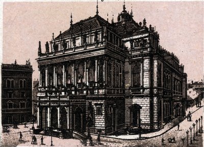 Budapest, Ungarn: Ansicht der Magyar Királyi Operaház (Oper). in „Die Welt illustriert 168 Ansichten“ Undatiert (spätes 19. Jahrhundert) von Unknown artist