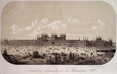 Gebäude zum Gedenken an das Jahrhundert der Gründung der Vereinigten Staaten (1776-1876) bei der Internationalen Ausstellung in Philadelphia von Unknown artist