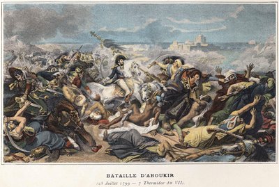 Ägyptische Expedition (1798-1801): Joachim Murat (1767-1815) während der Schlacht von Abukir, 25. Juli von Unknown artist