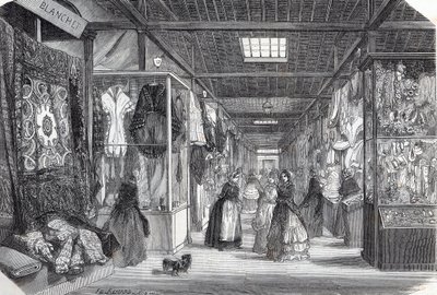 Carre du Palais Royal in Paris im 19. Jahrhundert - Gravur in „Tableau-de-Paris“ von Edmond Texier 1852. von Unknown artist