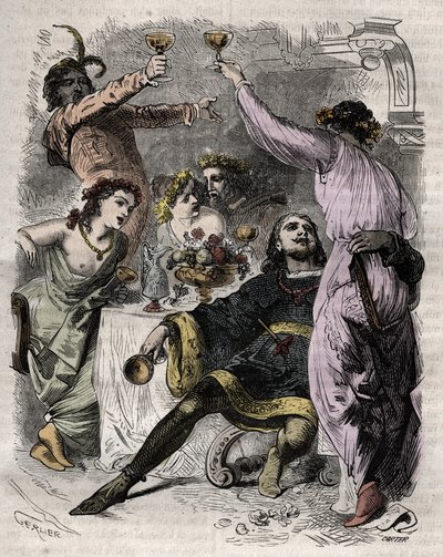 Fall des Turms von Nesle von Unknown artist