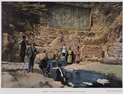 Chechan Alia, Shah Fath Ali und seine Kinder besuchen ein ägyptisches Monument von Unknown artist