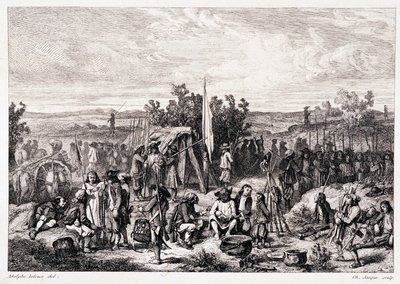 Chouans im Biwak - in „La bretagne ancienne et moderne“ von Pitre-Chevalier, herausgegeben von W. Coquebert von Unknown artist