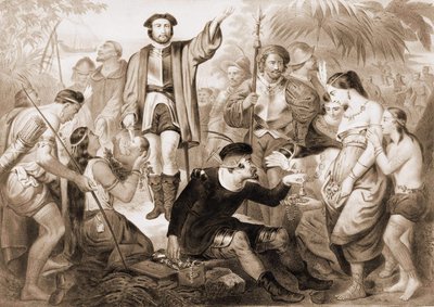 Christoph Kolumbus unter den Indianern von Unknown artist