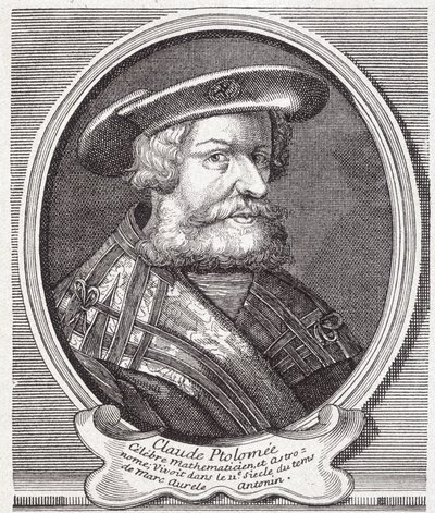 Claudius Ptolemäus (ca. 90 - ca. 168), griechischer Astronom, Mathematiker und Geograph. Gravur des 19. Jahrhunderts. von Unknown artist