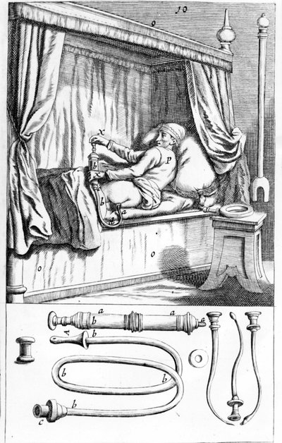 Klistier (für Einläufe) von Johannes Scultetus „Armamentarium Chirurgicum“. Venedig 1665 von Unknown artist