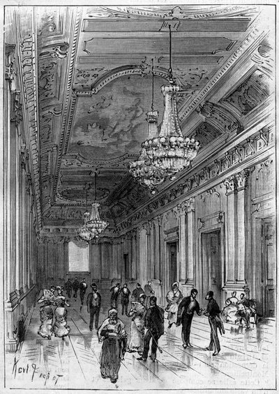 Konstantin-Theater in Algerien, erbaut von Architekt Paul Jean Gion zwischen 1877 und 1883 - Zugangsgalerie von Unknown artist
