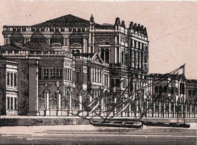 Konstantinopel, Türkei: Blick auf den Dolmabahçe-Palast in „Die Welt illustriert 168 Ansichten“ (Ende des 19. Jahrhunderts) von Unknown artist