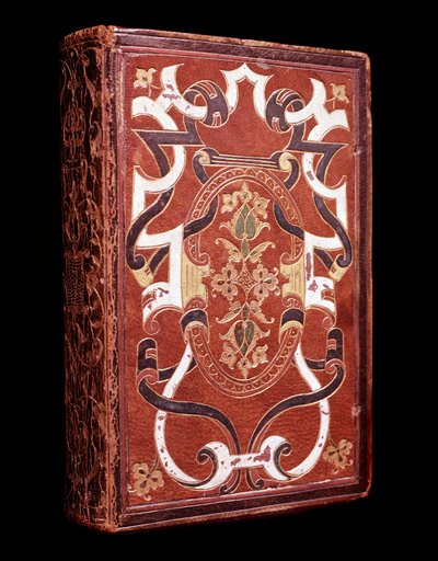 Kopie der Heiligen Bibel in Latein, die John Grolier de Servières (1479-1565), Schatzmeister und Bibliophiler, gehört, mit rotem Maroquin-Einband (Bibel mit Grolier-Buchbindung) Chantilly, Musée Condé von Unknown artist