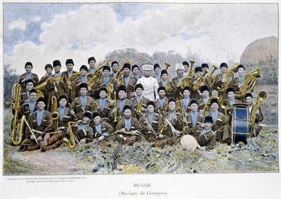 Kosaken-Musikband in Russland im 19. Jahrhundert. von Unknown artist