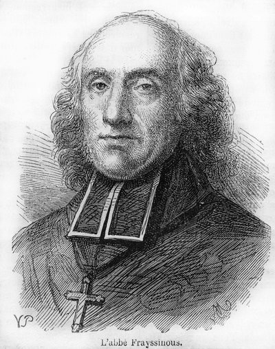 Graf Denis de Frayssinous (1765-1841), französischer Prälat, Bischof von Hermopolis, Minister für kirchliche Angelegenheiten und öffentliche Unterweisung. Gravur von 1844 von Unknown artist
