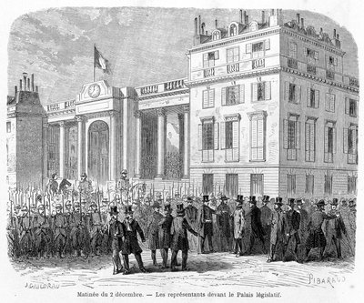 Staatsstreich: Verhaftung von Abgeordneten im Rathaus des 10. Arrondissements von Paris am 2. Dezember 1851 von Unknown artist